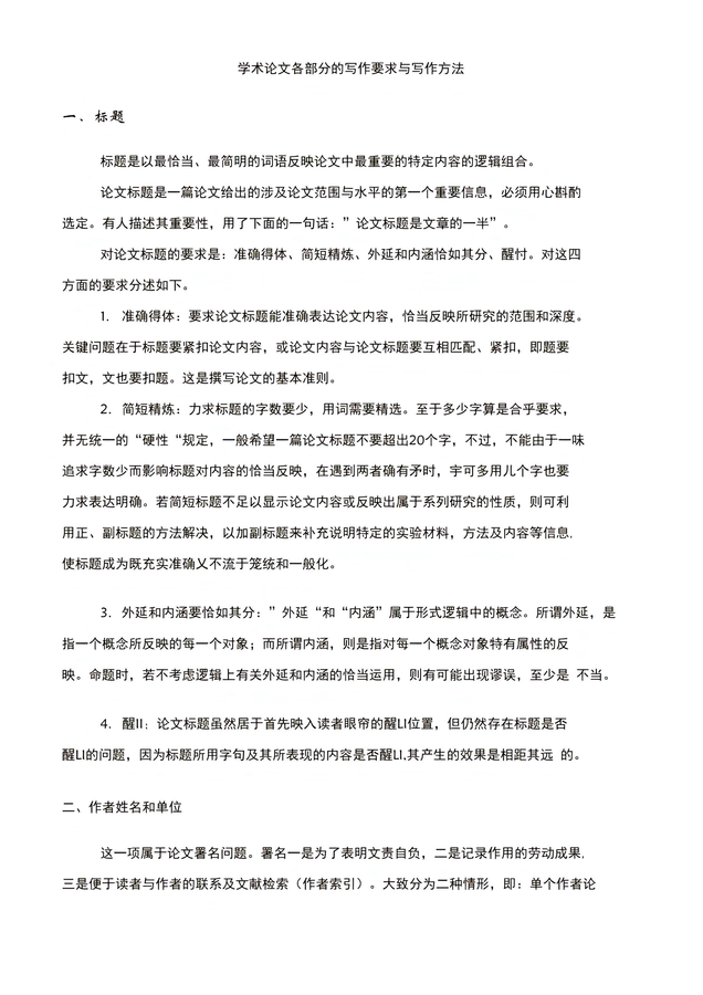 学术论文写作规范